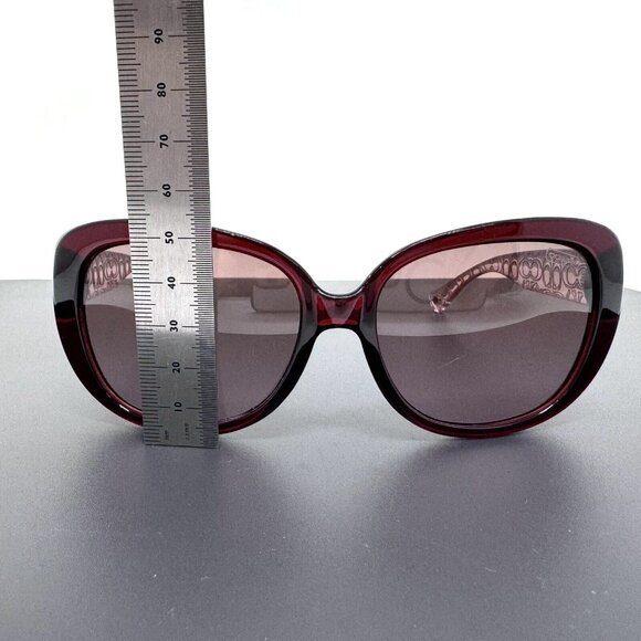 Coach Sunglasses HC 8076 (L067 Laurin) Burgundy/Pink Crystal Frames 56 [] 15 135